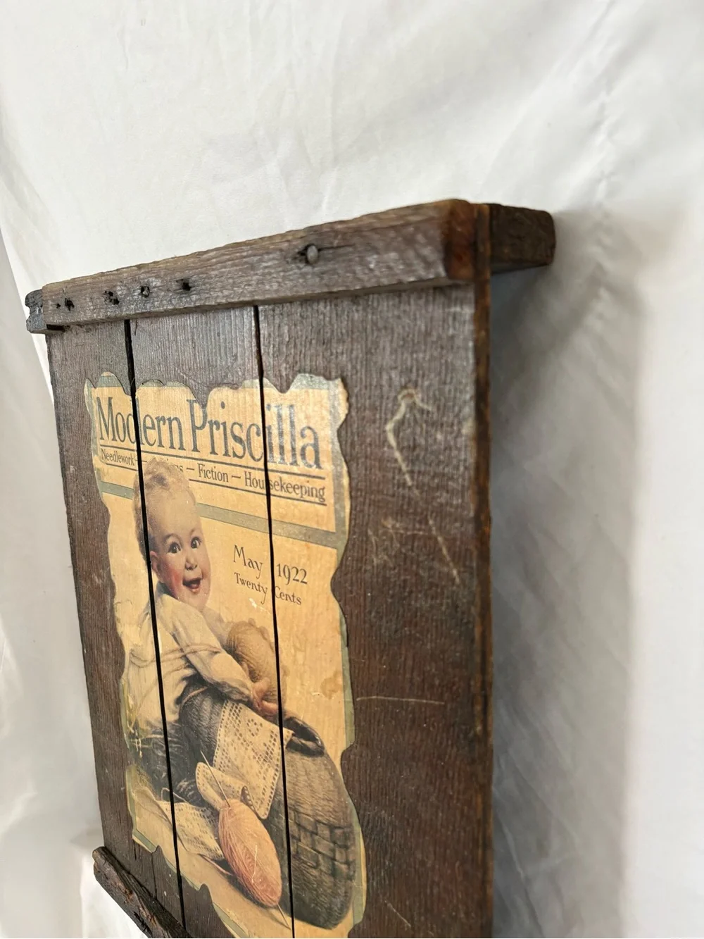 Vintage rustic reclaimed wood baby 1922 nursery wall hanging home decor art